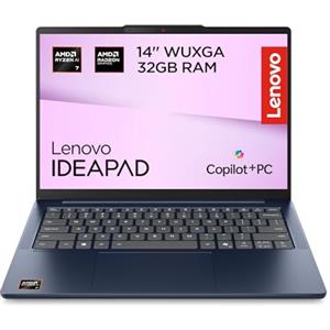 Lenovo IdeaPad Slim 5 Copilot+ PC 14" - AMD Ryzen AI 7 350, RAM 32GB, 1TB SSD, Grafica AMD Integrata, Notebook Display 14 pollici WUXGA (1920x1200) IPS, Windows 11 Home - Cosmic Blue