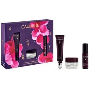 Caudalie Premier Cru Cofanetto Anti-Età con Crema Occhi 15 ml, Siero 10 ml e Crema Viso 15 ml