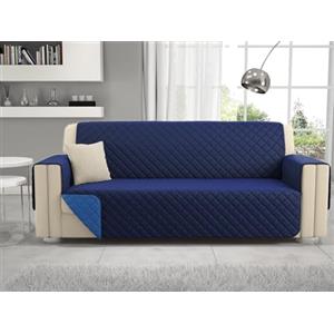 Passione per le tele Copridivano reversibile in microfibra antimacchia e antipelo. Salvadivano Bicolor disponibile in 6 varianti made in Italy (Blu scuro/chiaro, poltrona/relax)