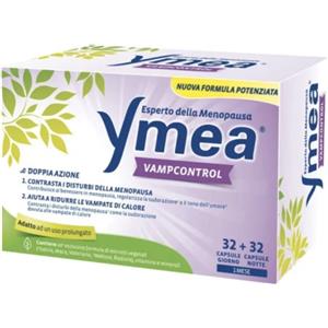 Perrigo Ymea Vamp Control - Integratore per la Menopausa 64 Capsule con Doppia Azione e Promo 25%