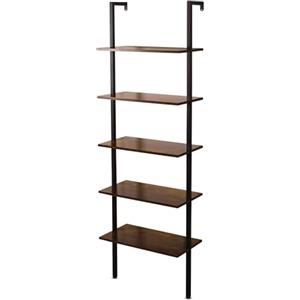 FRANKYSTAR Komo - Libreria a muro con 5 ripiani in stile industriale, 60x30xH185 cm