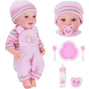 BABESIDE Bambola 30 cm - Bambole Neonato Realistico con Vestiti e 5 Accessori Alimentazione - bambolotto bambina per bambine dai 3+ Anni in su