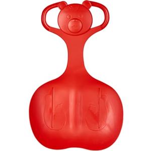 JISADER Slitta da Neve, Slitta da Discesa Slitta Scorrevole su Erba e Sabbia, Slitta da slittino Slitta da Neve Durevole per Ragazzi, Ragazze, Bambini, Adulti, Rosso