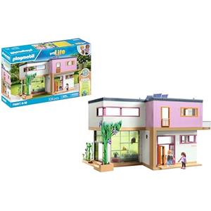 PLAYMOBIL myLife 71607 Villa con Giardino - 326 Pezzi, 2 Personaggi, Realizzata con Materiali Riciclati, Giocattolo per Bambini dai 4 Anni