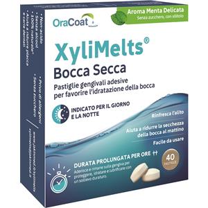 JAKINMED XyliMelts 40 Pastiglie Menta Delicata - Trattamento Naturale per Bocca Secca con Xilitolo
