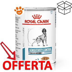 ROYAL CANIN Veterinary Sensitivity Control Paté con Pollo e Riso - Alimento Umido Dietetico Completo per Cani