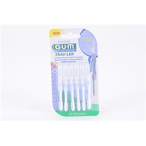 GUM TRAV-LER - Spazzole interdentali, 6 pezzi, ISO 0, 0,6 mm, confezione risparmio da 3 pezzi (3 x 6 pezzi)