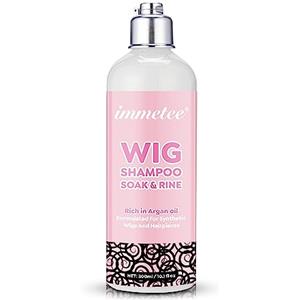immetee 2 in 1 Shampoo e Balsamo per Parrucca, Shampoo per Parrucca a Risciacquo per Capelli Umani e Sintetici, Prolunga la Vita della Parrucca. 300ml/10.1fl oz (Per le parrucche sintetiche)