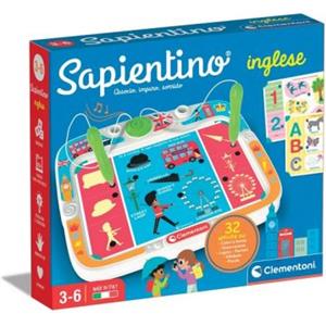 Clementoni Sapientino Inglese - Gioco Educativo Elettronico con Penna Interattiva, 16 Schede e 32 Attività per Bambini 3-6 Anni, Made in Italy