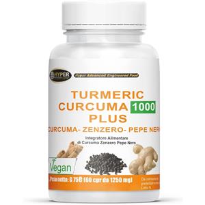 HYPER Turmeric Curcuma Plus 60 cpr Integratore Alimentare Curcuma Pepe