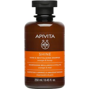 Apivita Shine Shampoo Illuminante Rivitalizzante 250 ml - Deterge, Rivitalizza e Dona Luminosità ai Capelli