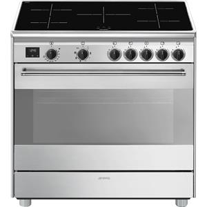 Smeg BG91IX2 Cucina Freestanding Induzione 90cm 5 Fornelli Forno 115L Acciaio Inox