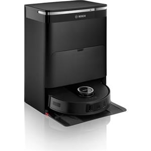 Bosch Spotless Max Robot Aspirapolvere e Lavapavimenti, Potenza 11.000 Pa, Panno Rotante Estensibile, Stazione Autopulente, Navigazione Smart Vision, App Home Connect, Nero