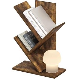 Furinno Tree Bookshelf Libreria ad albero da terra a 3 livelli, Pino Ambrato