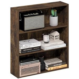 Furinno Basic Libreria Aperta a 3 Ripiani, Scaffale, Organizzatore Portaoggetti, 16.8 x 60 x 67.1 cm, Pino Ambra