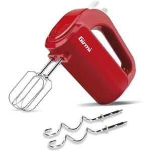 Girmi SB02 Sbattitore Elettrico, 170W, Sbattitori Inox per montare panna ed albumi, Funzione Turbo, Ganci Inox per impasti dolci e salati, 5 Velocità, Rosso