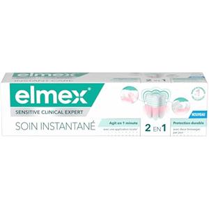 ELMEX - Dentifricio Sensitive Cura Istantanea al Fluoro - Protezione duratura per denti sensibili - agisce in appena 1 minuto¹ - clinicamente provata - tubo da 75 ml