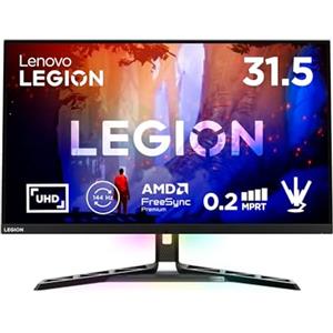 Lenovo Legion Y32p-30 Monitor Gaming 31.5" UHD (3840x2160), IPS, 0.2ms, 144Hz, Altoparlanti, Regolabile, AMD FreeSync Premium, HDMI 2.1 + DP + USB-C