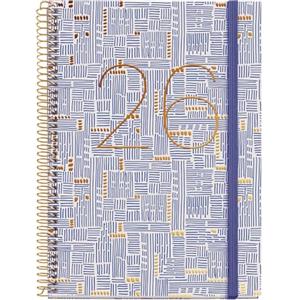 Miquelrius - Agenda 2026 vista settimanale, Similar A5+ (155 x 213 mm), pianificazione settimanale, copertina rigida cartone, spirale, chiusura elastica, carta 80 g/m², spagnolo-EN-PT, tratti