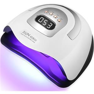 UIHOL Lampada UV LED Unghie Professionale, 380W 81 sfere di lampada a LEDs, Semipermanente Curare Rapidamente Pedicure Fornetto per Tutti i Smalti, Automatico Sensore per Manicure a Casa e in Salone
