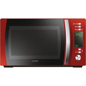 Candy CMXG20DR Microonde con Grill e App Cook-in, 20 Litri, 700 Watt, Funzione Scongelamento, Frequenza 50 Hz, Libera Installazione, 5 Livelli di Potenza, 44x35,75x25,9 cm, Rosso