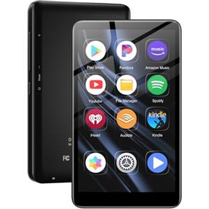 Diofox 160 GB Lettore MP3, Lettore MP3 con Bluetooth e WiFi, 4,02" Full Touch Screen, Lettore MP4 Android 13.0, Lettore musicale portatile Hi-Fi, Audible, Deezer, Amazon Music, Play Store
