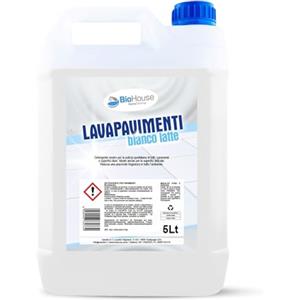 Guestcare Detersivo Pavimenti Profumato 5 Litri Detergente Pavimenti Profumato per tutti i Pavimenti, Superfici Dure e Delicate (Bianco Latte)