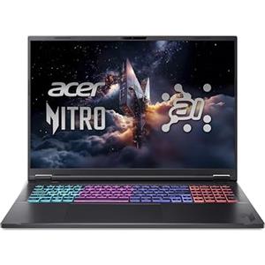 acer Nitro 18 AI (AN18-61-R1WB) Computer portatile da gaming da 18 WQXGA IPS 165Hz Display, AMD Ryzen Al 7 350, RAM 16 GB, SSD da 1 TB, NVIDIA GeForce RTX 5070, Windows 11, tastiera QWERTZ, Nero