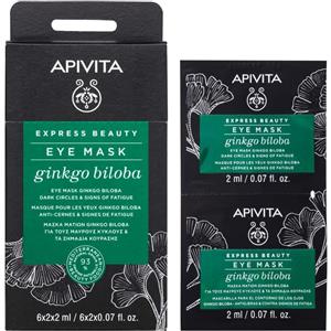 APIVITA Maschera Occhi Ginkgo Biloba 2x2 ml - Anti-Fatica e Rinfrescante