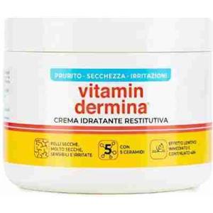 IST.GANASSINI Vitamindermina Crema Idratante Restitutiva 400ml - Crema per pelli secche e sensibili, lenitiva e nutriente