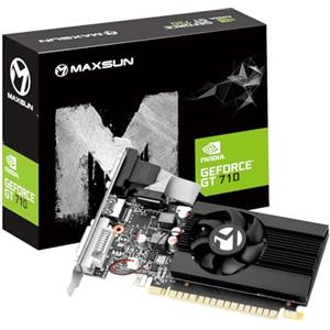 maxsun GeForce GT 710 - Scheda grafica video a basso profilo da 4 GB, GPU, basso consumo, VGA, DVI-D, HDMI, HDCP, supporto DirectX 12, OpenGL 4.5