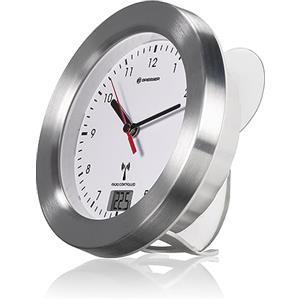 Bresser Orologio da Bagno radiocontrollato MyTime Bath, Bianco