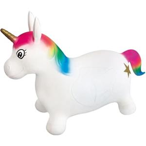 Mondo Toys - Unicorn Ride-On Unicorno gonfiabile cavalcabile per bambini - Unicorno Gonfiabile da Cavalcare - Animale saltellante - Alta qualità - 09132