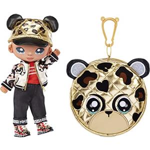 Na! Na! Na! Surprise Na Na Na Surprise Glam Serie 2 - Gianni Wilde - Bambolotto Ispirato a Un Ghepardo con Capelli biondi e borsellino Metallico con Clip a Forma di Animale - da Collezionare - età: 5+ Anni