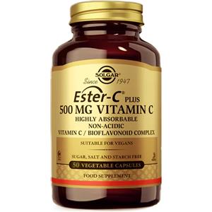 Solgar Ester C Plus 500 mg - 50 Capsule Vegetali con Vitamina C e Bioflanoidi