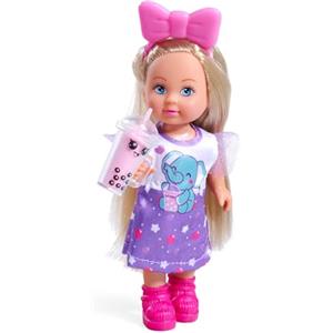 Simba Evi Love Bubble Tea - Bambola mobile in un dolce abito da tè a bolle, 12 cm, dai 3 anni in su