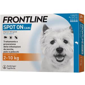 Boehringer Frontline Spot On Antiparassitario per Cani Piccoli (2-10 kg) - 4 Pipette da 0,67 ml