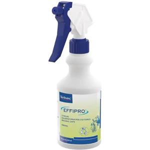 Virbac Effipro Spray Antiparassitario 500ml - Protezione per Cani e Gatti contro Pulci, Zecche e Pidocchi