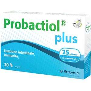 Metagenics Probactiol Plus - Integratore Alimentare con 25 miliardi di Probiotici, Estratto di Mora di Rovo e Vitamina D - 30 Capsule