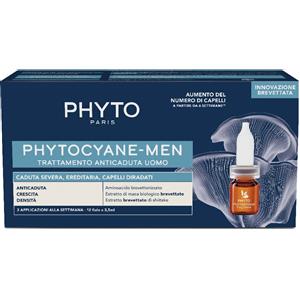 Phyto Phytocyane Fiale Uomo - Trattamento Anticaduta Severa, 12 Fiale da 3,5 ml con Tripla Azione