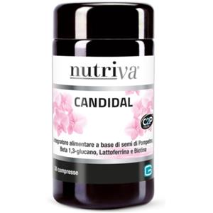 Nutriva Candidal - Integratore Alimentare 30 Compresse per il Trattamento delle Infezioni da Candida
