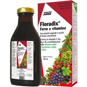 Salus Floradix - Integratore di Ferro e Vitamine 500 ml per Ridurre Stanchezza e Affaticamento