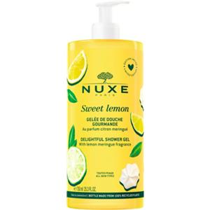 Nuxe Sweet Lemon Gel Doccia 750ml - Deliziosa Fragranza di Meringa al Limone, Idratante e Deterge Delicatamente