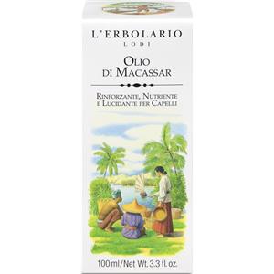 L'Erbolario Olio di Macassar 100 ml - Rinforzante, Nutriente e Lucidante per Capelli