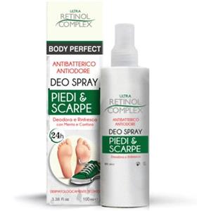 Retinol Complex Deodorante Spray Piedi e Scarpe 100 ml - Freschezza e Protezione fino a 24 ore con Menta e Canfora