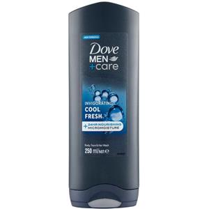 Dove Men Care Gel Doccia Idratante Cool Fresh 250 ml - Tonificante per Corpo, Viso e Capelli