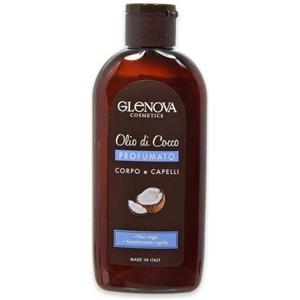 GLENOVA Olio di Cocco Profumato per Corpo e Capelli - Assorbimento Rapido, Non Unge, 200 ml