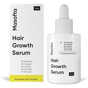 Masofta Siero per la crescita dei capelli per promuovere la crescita dei capelli e controllare la caduta dei capelli con 3% Redensyl, 5% capixyl, 4% Anagain, 3% Procapil e 3% Baicapil, rosmarino e
