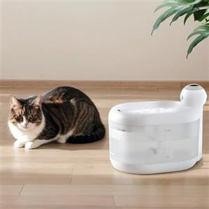 Happy & Polly Fontanella per Gatti/Cani Senza Fili - Happy & Polly Fontana a Batteria 4400mAh con Sensore di Movimento, 2L Distributore Acqua Gatti Automatica con Pompa Silenziosa, 2 Filtri
