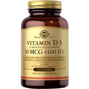 Solgar Natural Vita D3 - Integratore Alimentare con Vitamina D3 per Ossa e Denti Sani - 100 Perle